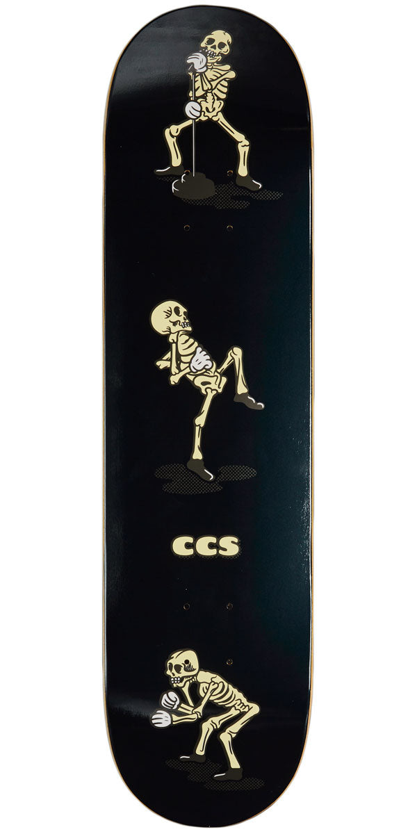 CCS Vine Skeleton Mini Skateboard Deck - Black - 7.25