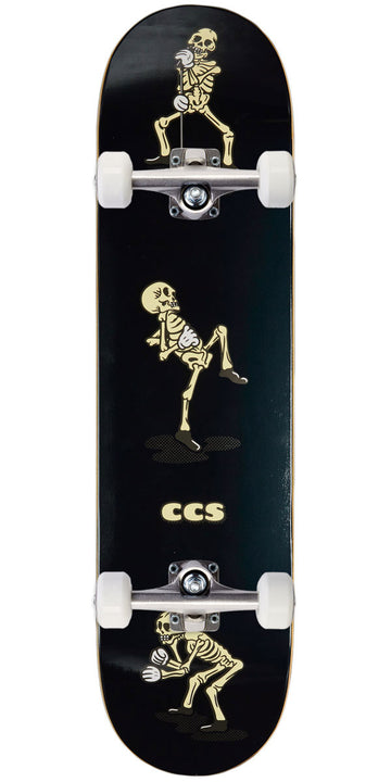 CCS Vine Skeleton Mini Skateboard Complete - Black - 7.25
