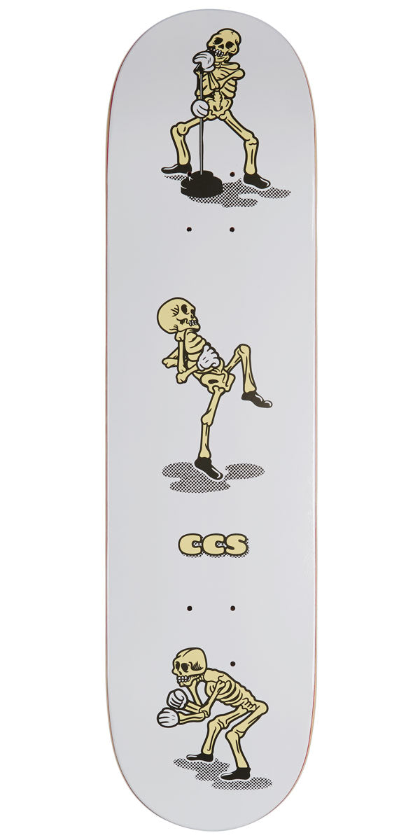 CCS Vine Skeleton Mini Skateboard Deck - White - 7.00