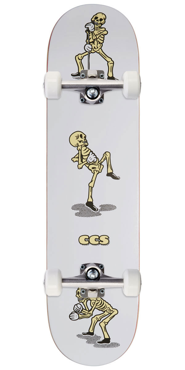 CCS Vine Skeleton Mini Skateboard Complete - White - 7.00