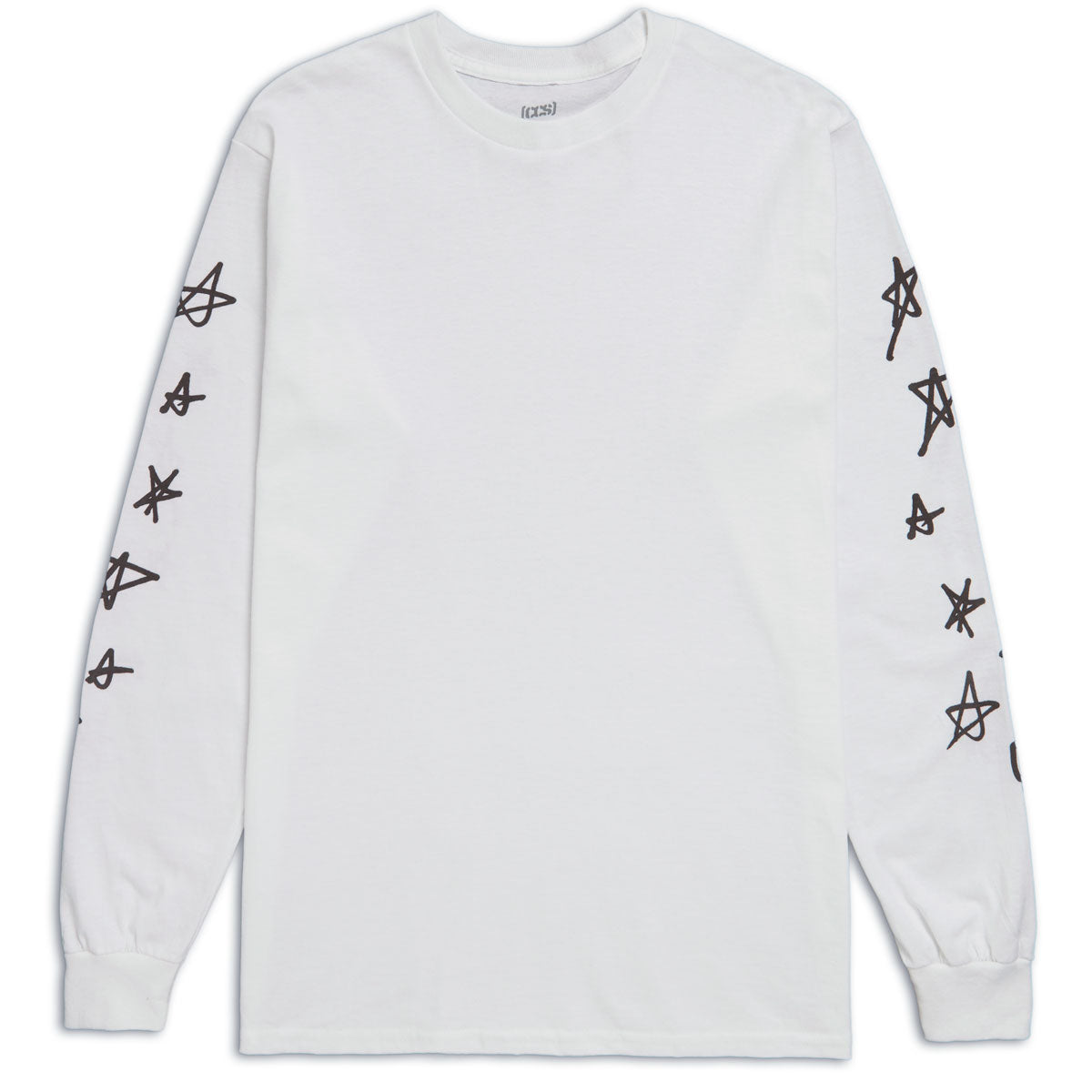 CCS Stars Long Sleeve T-Shirt - White/Black - SM image 1