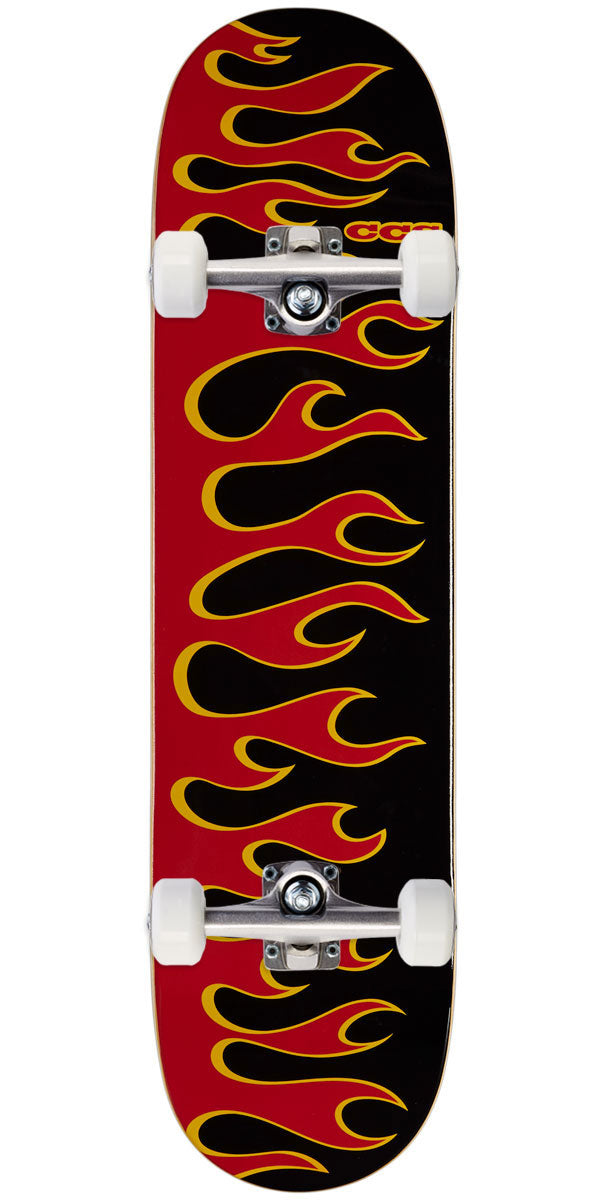 CCS Flames Skateboard Complete - Black/Red