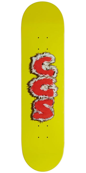 CCS Furry Letters Skateboard Deck - Yellow - 8.25