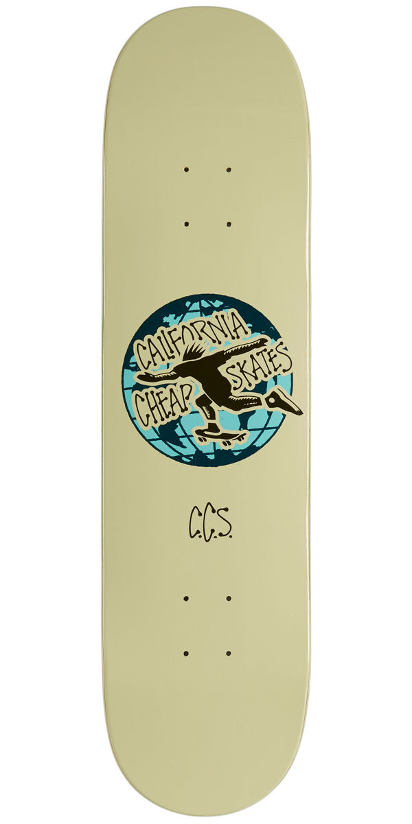CCS Globe Skateboard Deck - Cream - 8.25