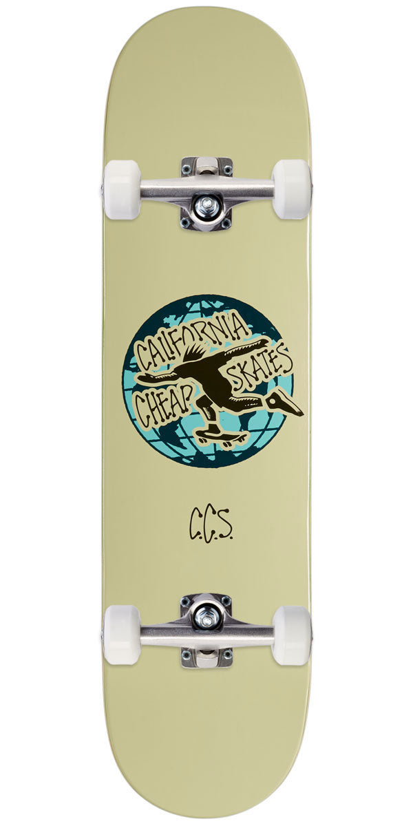 CCS Globe Skateboard Complete - Cream - 8.125