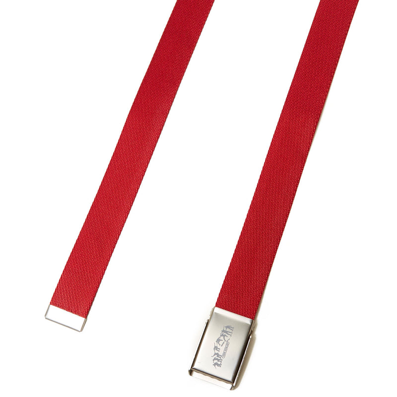 CCS Silver Kickflip Buckle Belt - Red