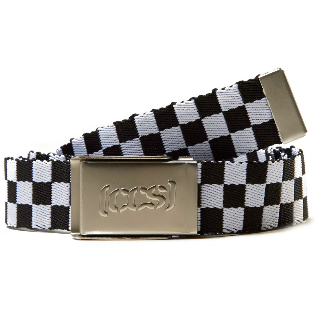 Csr Buckle CCS Silver Logo Buckle Belt - Checkerboard