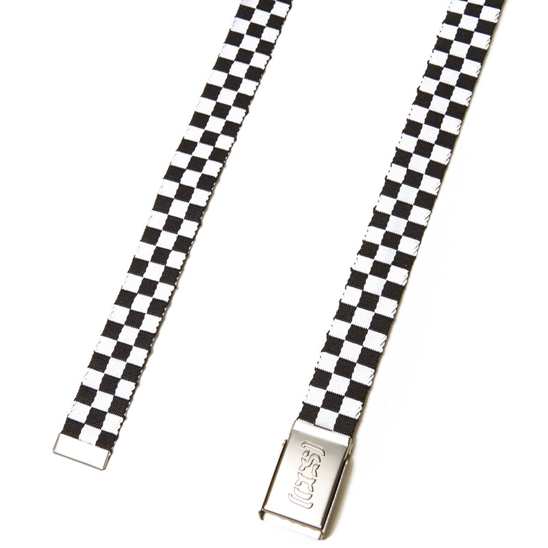 CCS Silver Logo Buckle Belt - Checkerboard