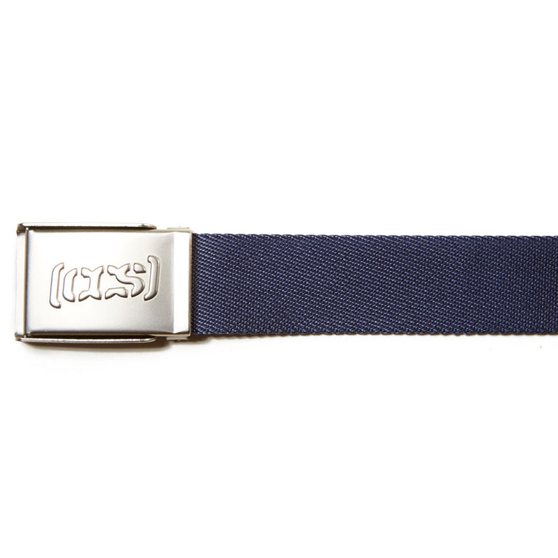 CCS Silver Logo Buckle Belt - Navy