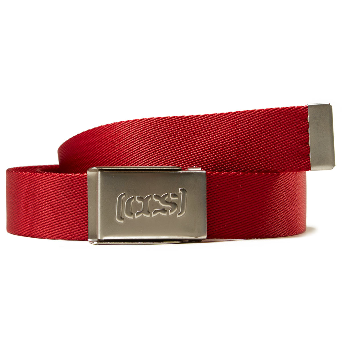 CCS Silver Logo Buckle Belt - Red image 1