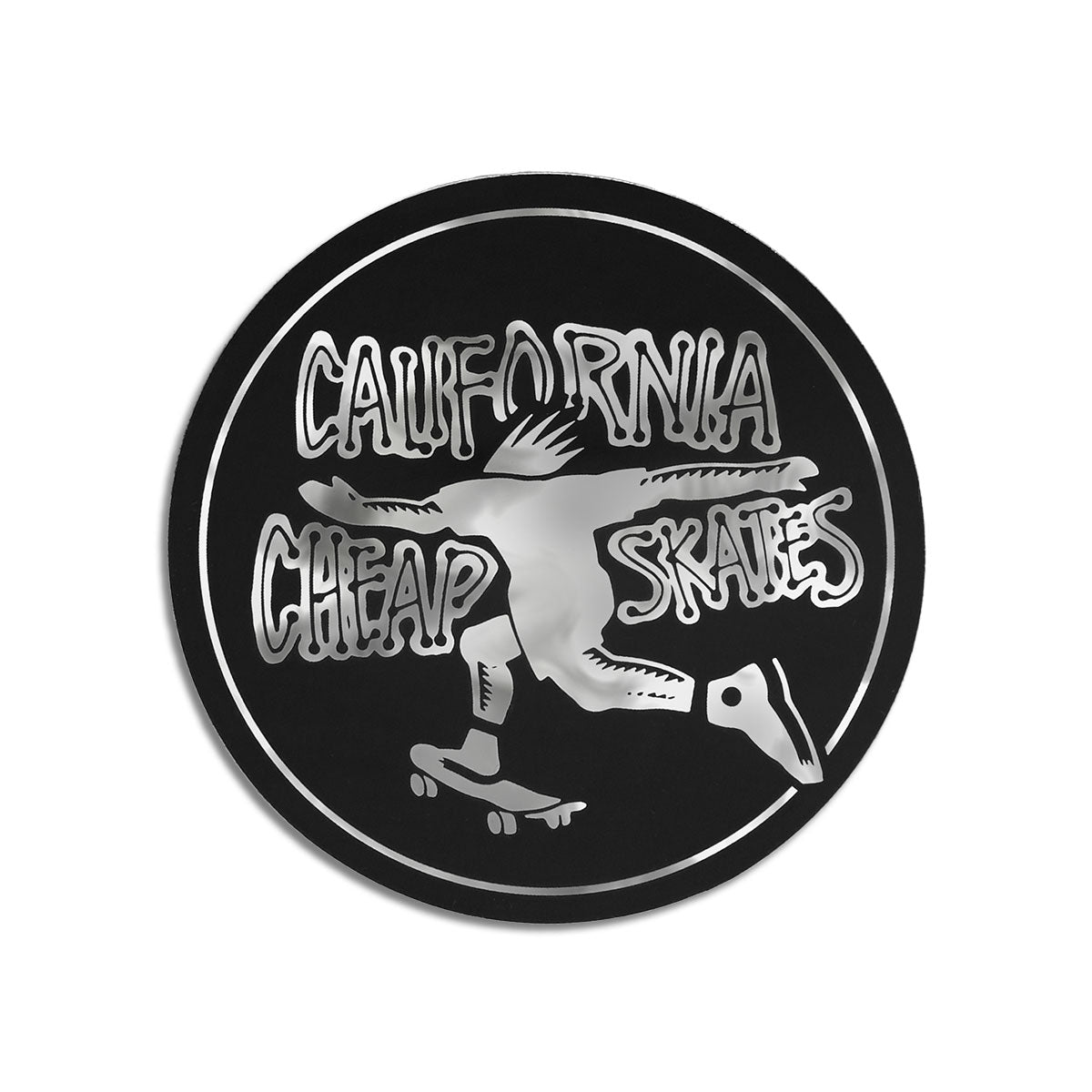 CCS Cheap Skates Sticker - Black/Chrome image 1