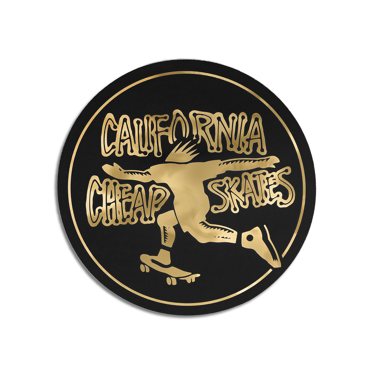 CCS Cheap Skates Sticker - Black/Gold image 1