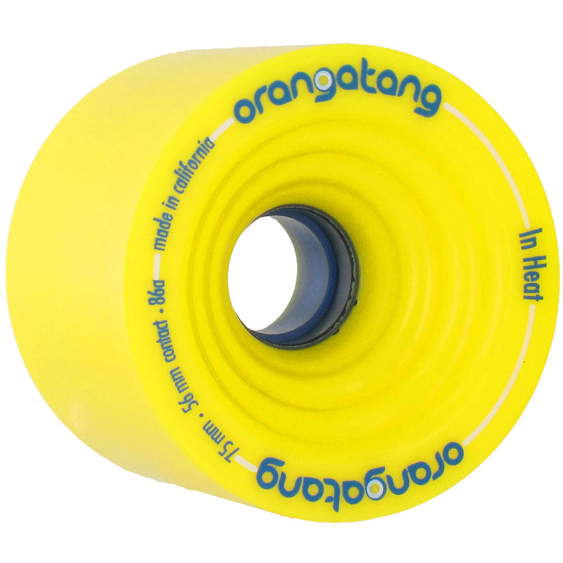 Orangatang In Heat 86a Longboard Wheels - Yellow - 75mm