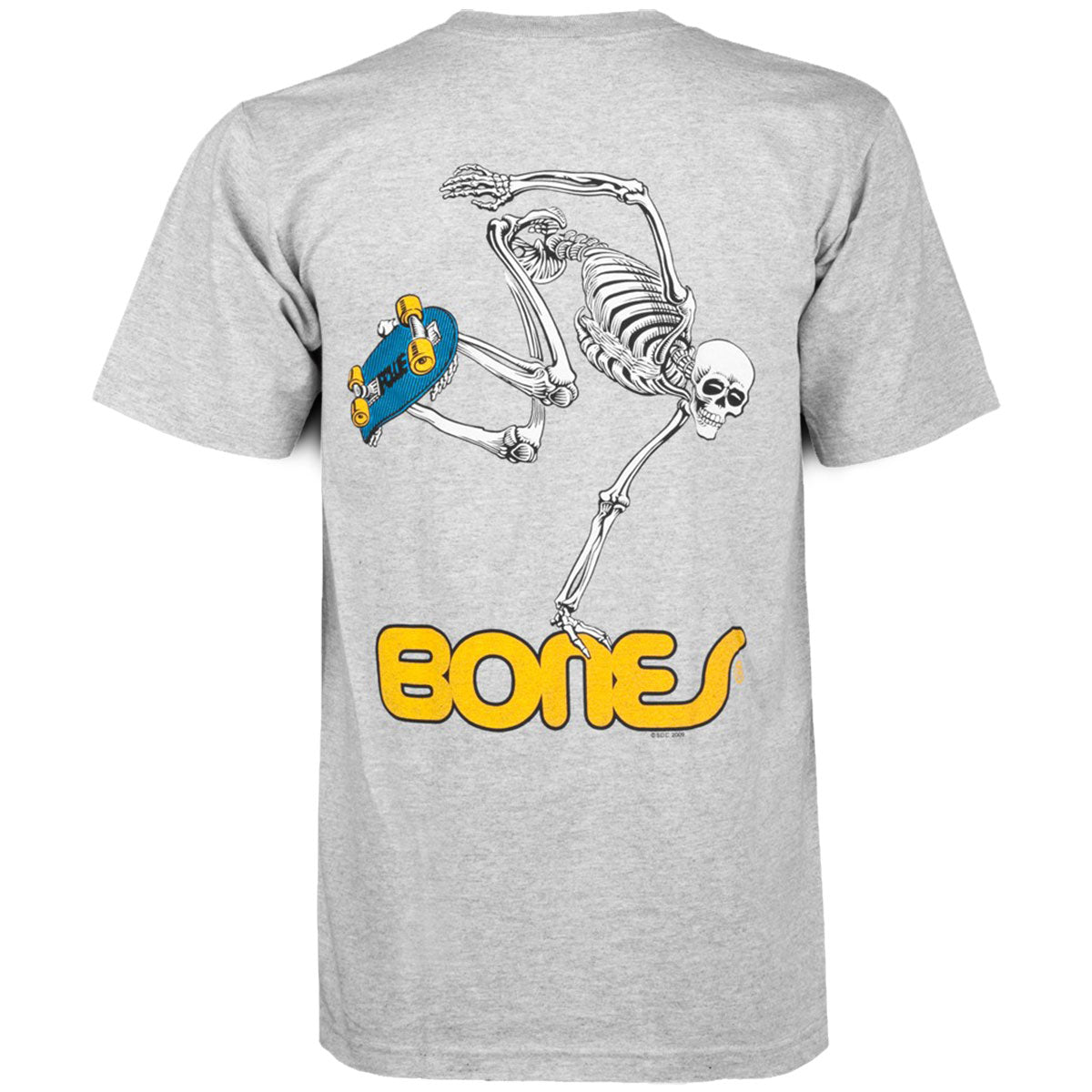 Powell-Peralta Skateboard Skeleton T-Shirt - Grey image 1