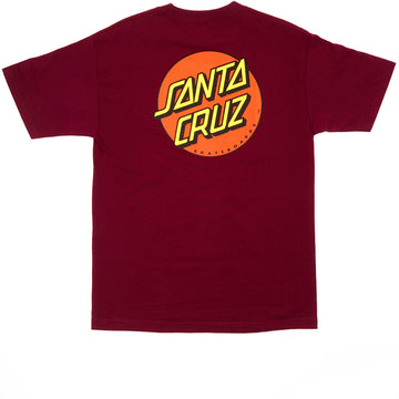 Santa Cruz Classic Dot T-Shirt - Burgundy