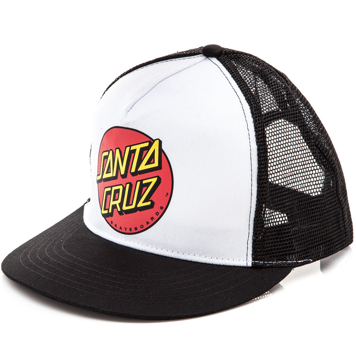 Santa Cruz Classic Dot Mesh Trucker Hat - Black/White image 1