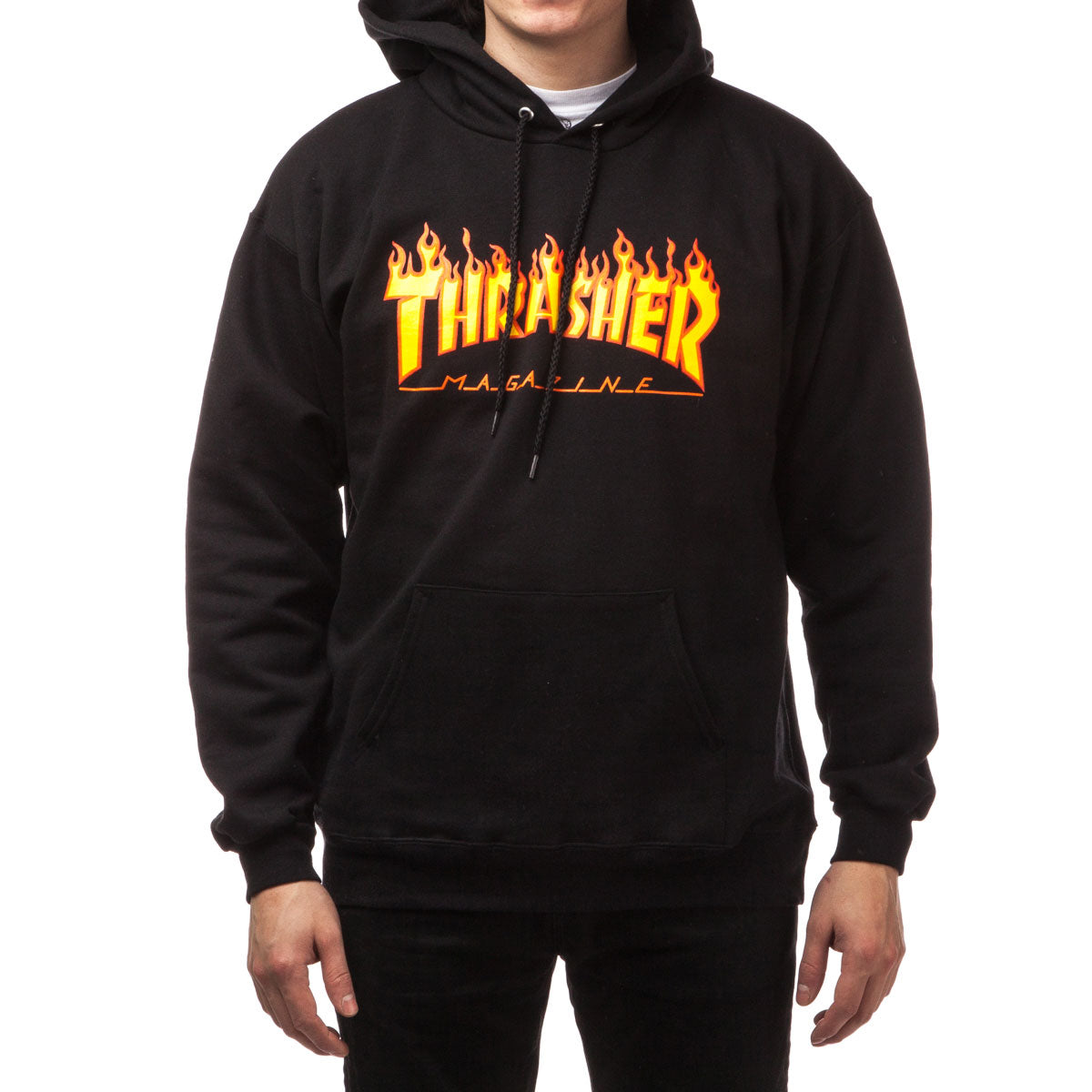 Thrasher Flame Hoodie - Black image 1
