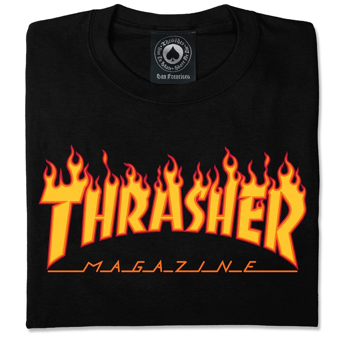 Thrasher Flame T-Shirt - Black image 2