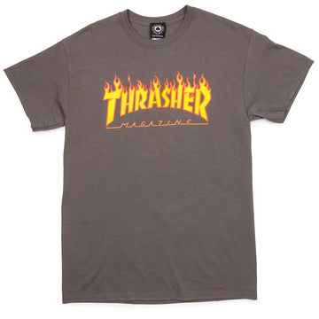 Thrasher Flame T-Shirt - Charcoal