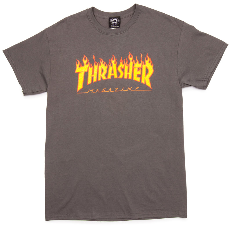 Thrasher Flame T-Shirt - Charcoal