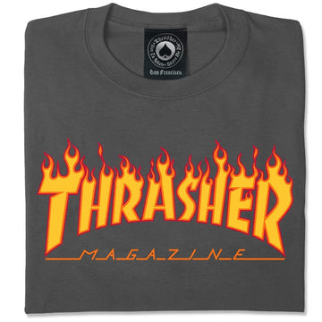 Thrasher Flame T-Shirt - Charcoal