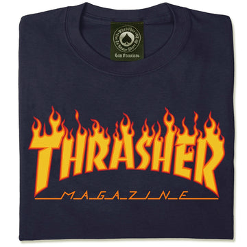 Thrasher Flame T-Shirt - Navy